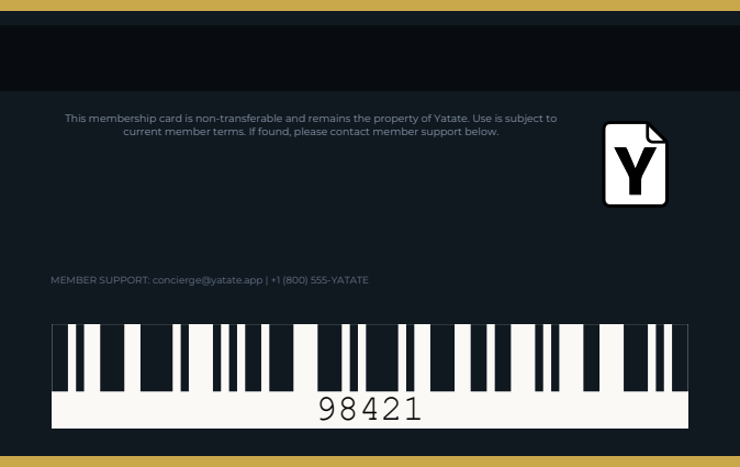 Membership Card preview page 2