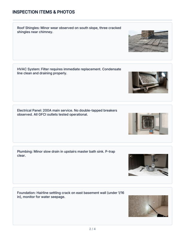Property Inspection preview page 2