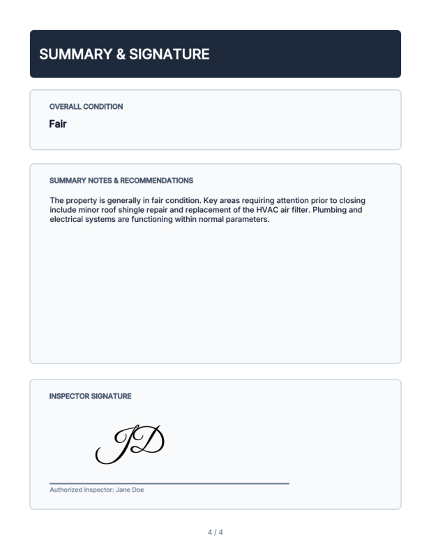 Property Inspection preview page 4