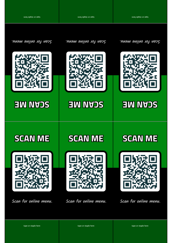 Table Tent - QR Code preview